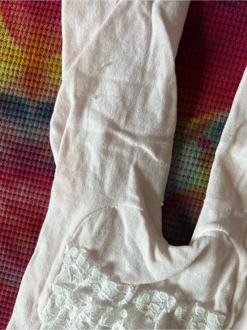 VTG Gold Bug Pink Ruffle Butt Baby Tights 9-18M Nylon Stockings